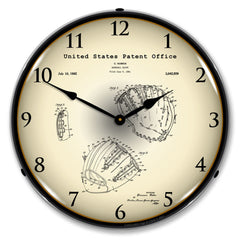 Baseball Glove 1962 Patent 14" LED Wall Clock