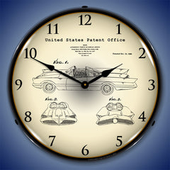 George Barris Batmobile 1966 Patent 14" LED Wall Clock