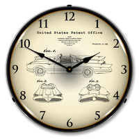 George Barris Batmobile 1966 Patent 14" LED Wall Clock