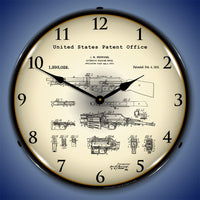 B.A.R. Browning Automatic Rifle 1919 Patent 14" LED Wall Clock