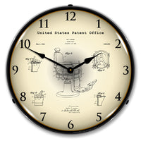Koken Barber's Chair 1929 Patent 14" LED Wall Clock