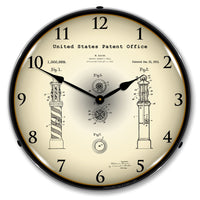 Kavan Rotary Barber Pole1920 Patent 14" LED Wall Clock