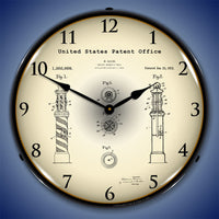 Kavan Rotary Barber Pole1920 Patent 14" LED Wall Clock