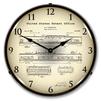 Railroad Domed Observation Train Car 1946 Patent 14" LED Wall Clock