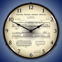 Railroad Domed Observation Train Car 1946 Patent 14" LED Wall Clock