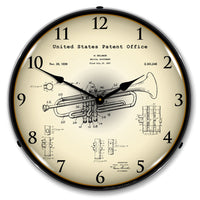 Trumpet 1937 Patent 14" LED Wall Clock
