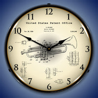 Trumpet 1937 Patent 14" LED Wall Clock
