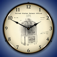 Rockola Jukebox 1940 Patent 14" LED Wall Clock