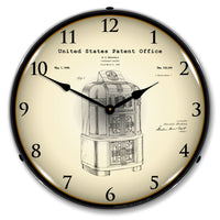 Rockola Jukebox 1940 Patent 14" LED Wall Clock