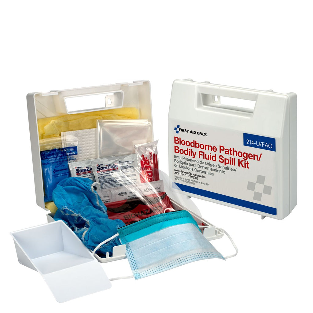 First Aid Only 24-Piece BBP and Bodily Fluid Spill Kit in Plastic Case