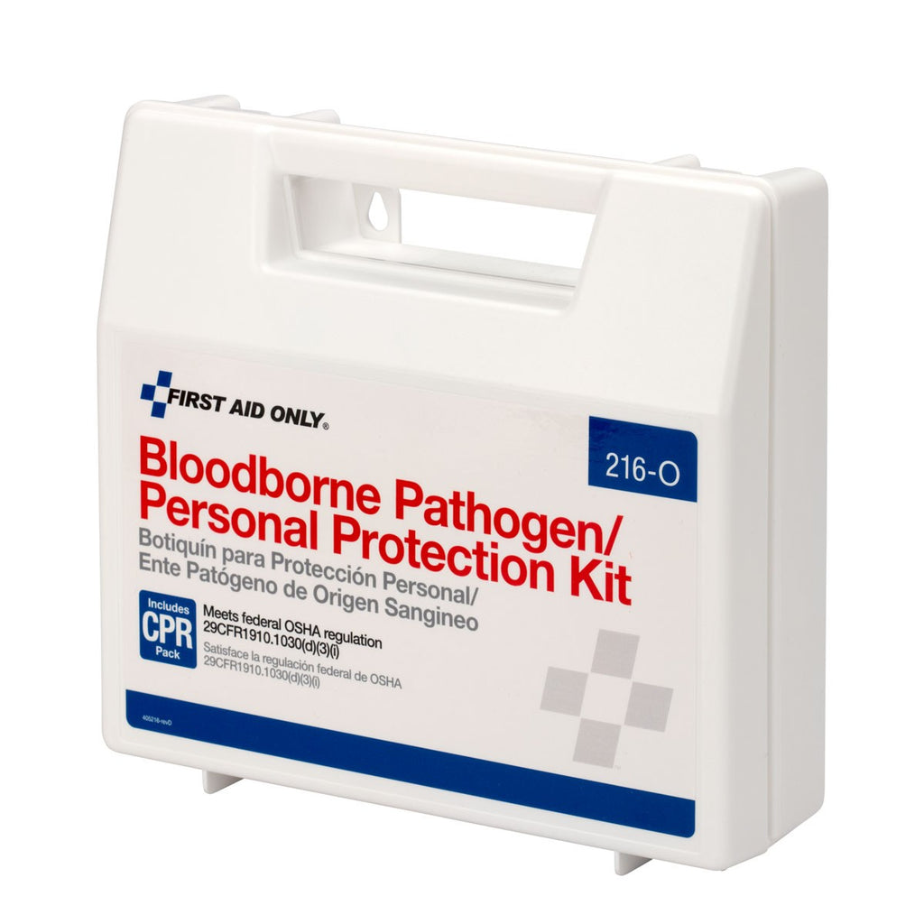First Aid Only BBP Spill Clean-Up and Personal Protection Kit with CPR Pack | Plastic case