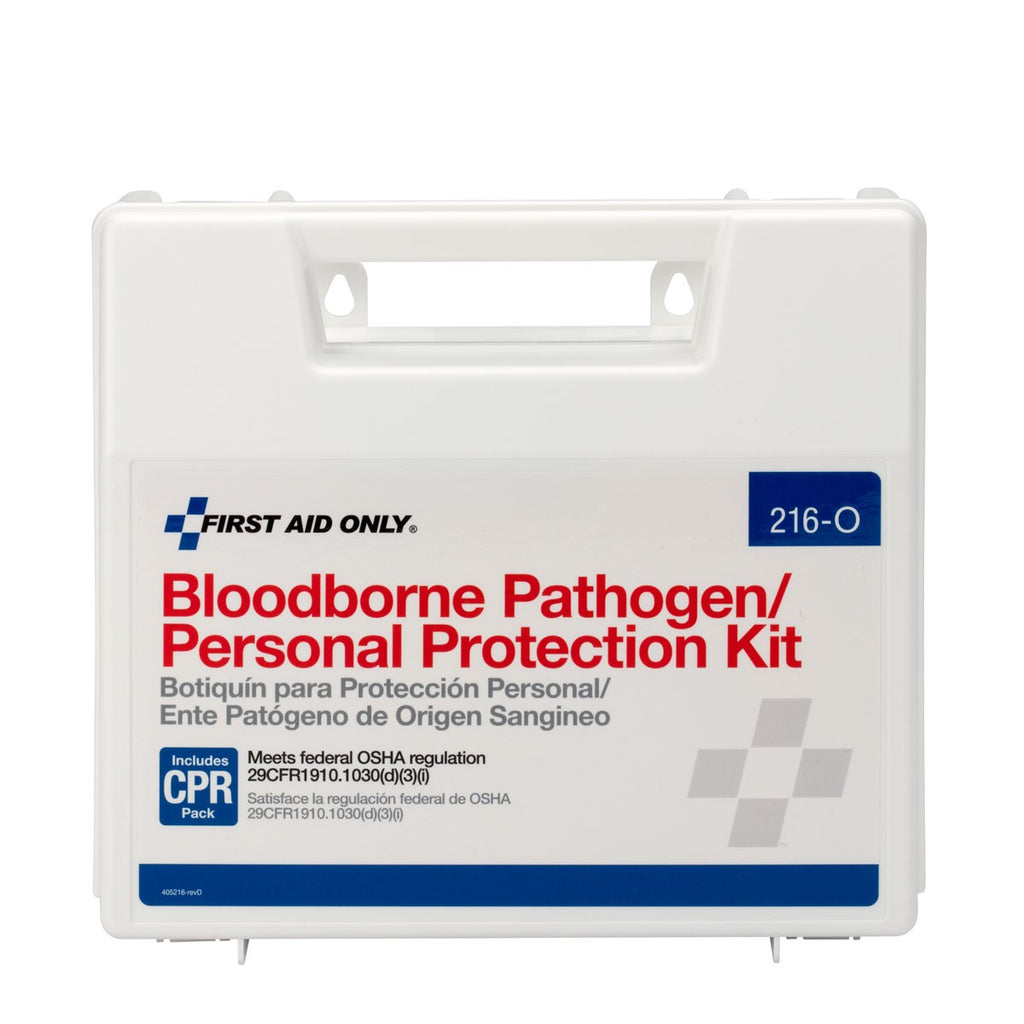 First Aid Only BBP Spill Clean-Up and Personal Protection Kit with CPR Pack | Plastic case