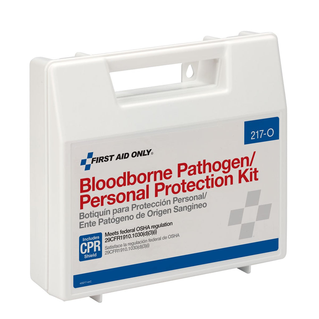First Aid Only BBP Personal Protection and Spill Clean-Up Kit with CPR Microshield