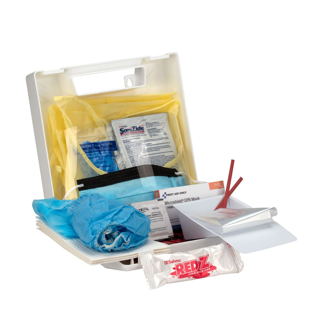 First Aid Only BBP Personal Protection and Spill Clean-Up Kit with CPR Microshield