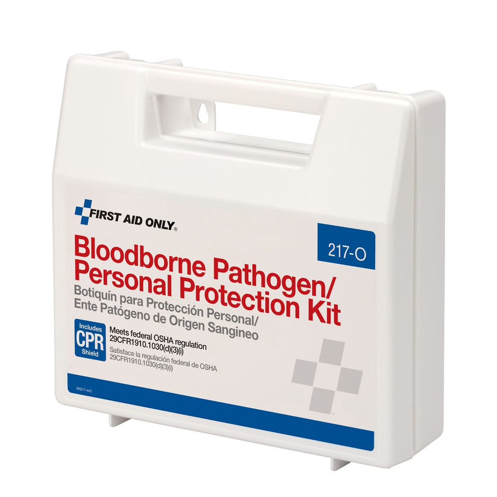 First Aid Only BBP Personal Protection and Spill Clean-Up Kit with CPR Microshield