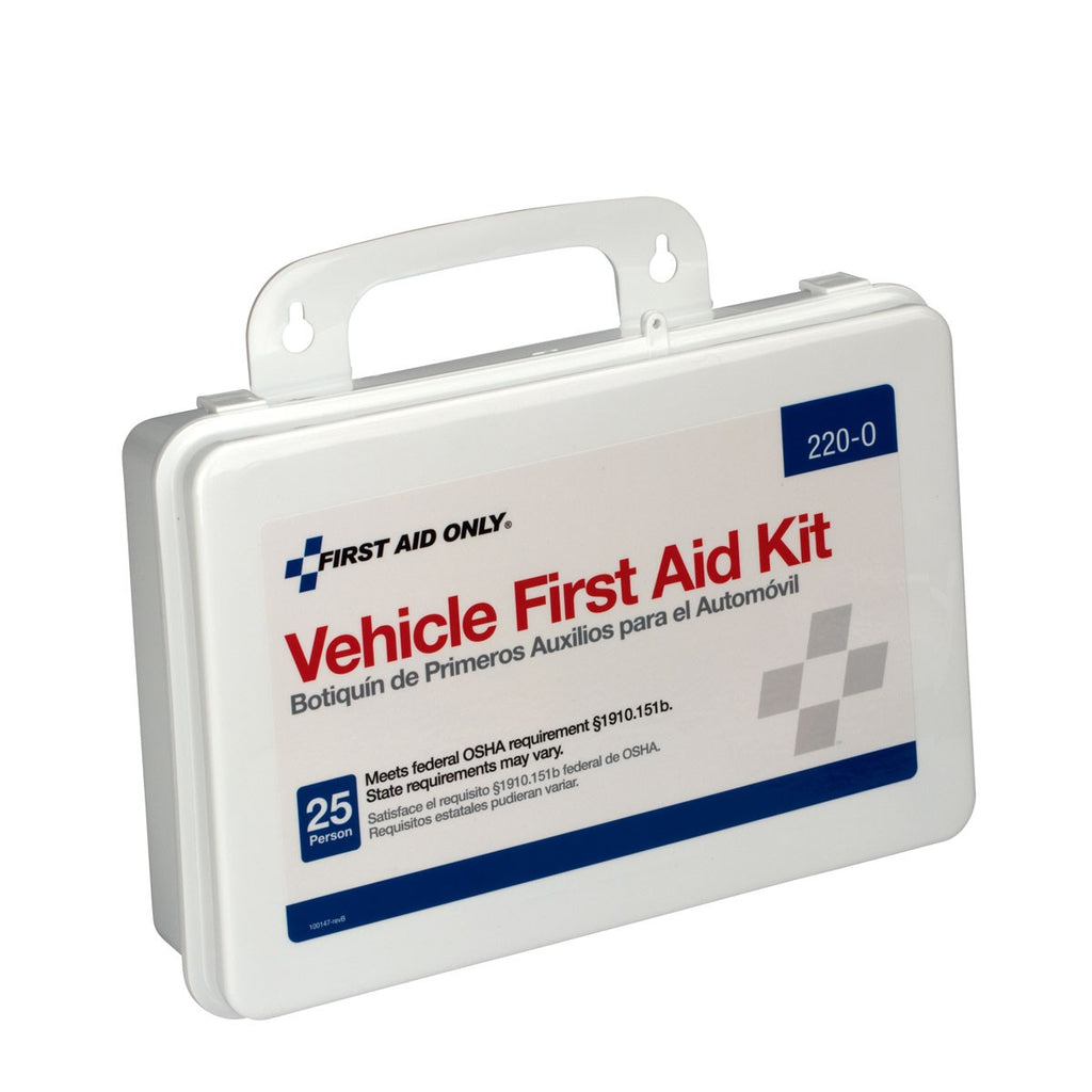First Aid Only 25 Person Vehicle First Aid Kit in Weather-Resistant Plastic Case