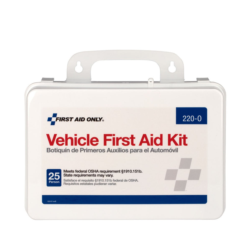 First Aid Only 25 Person Vehicle First Aid Kit in Weather-Resistant Plastic Case