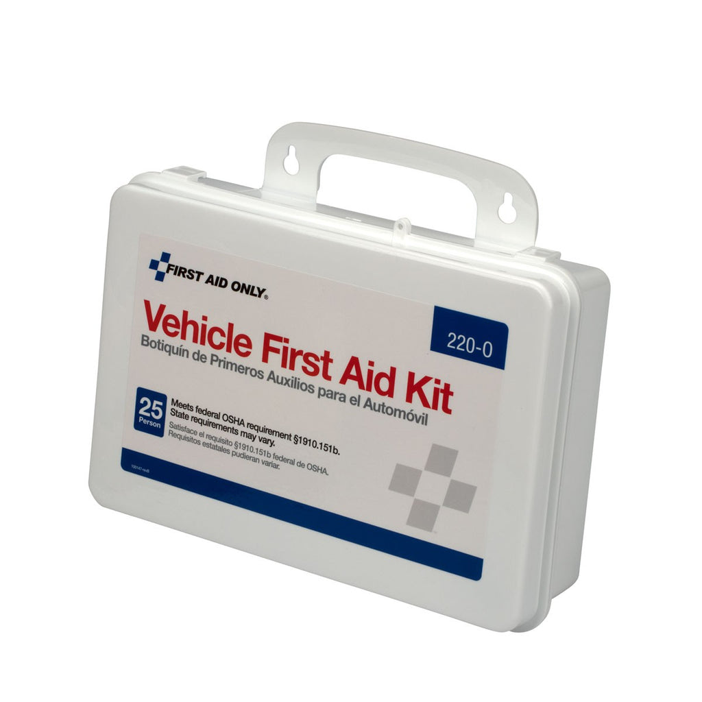 First Aid Only 25 Person Vehicle First Aid Kit in Weather-Resistant Plastic Case