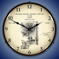 1928 Henry Ford Carburetor Patent 14" LED Wall Clock