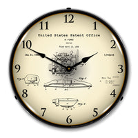 1928 Henry Ford Engine Patent 14" LED Wall Clock