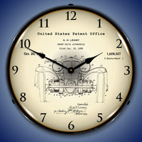 1930 L- 29 Cord A. H. Leamy Front Wheel Drive Patent 14" LED Wall Clock