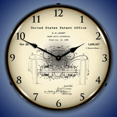 1930 L- 29 Cord A. H. Leamy Front Wheel Drive Patent 14" LED Wall Clock