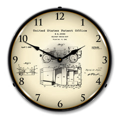 1941 Jeep Military Vehicle Patent 14" LED Wall Clock