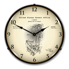 1948 Martin Aircraft Ejection Seat Patent 14" LED Wall Clock