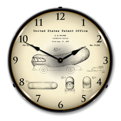 1952 Oscar Mayer Wienermobile Patent 14" LED Wall Clock