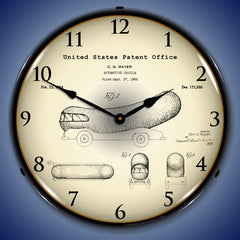 1952 Oscar Mayer Wienermobile Patent 14" LED Wall Clock