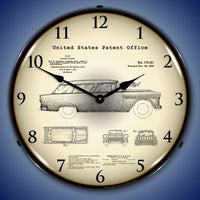 1955 Chevrolet Nomad Wagon Patent 14" LED Wall Clock