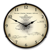 1972 Sikorsky UH-60 Black Hawk Patent 14" LED Wall Clock