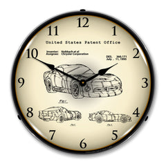 1996 Dodge Viper SRT Patent 14" LED Wall Clock