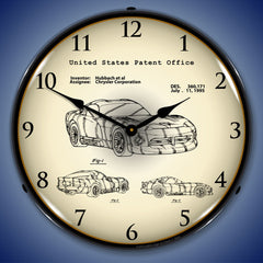 1996 Dodge Viper SRT Patent 14" LED Wall Clock