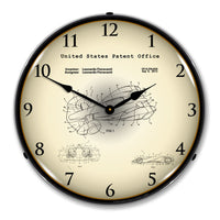 2012 Ferrari Formula One Racing Car Patent 14" LED Wall Clock