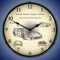 F40 Ferrari Automobile Patent 14" LED Wall Clock