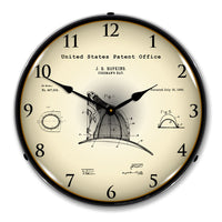 1889 Hopkins Firemans Hat Patent 14" LED Wall Clock