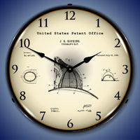 1889 Hopkins Firemans Hat Patent 14" LED Wall Clock