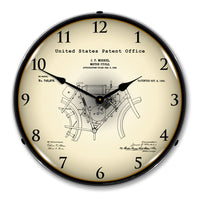 1902 Merkel Motorcycle Patent 14" LED Wall Clock