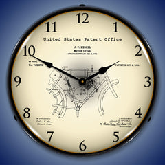 1902 Merkel Motorcycle Patent 14" LED Wall Clock