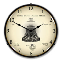 1914 Louis Comfort Tiffany Lamp Shade Patent 14" LED Wall Clock