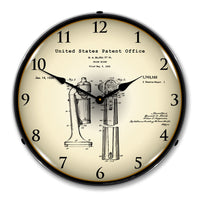 1929 Soda Fountain Drink Mixer Patent 14" LED Wall Clock