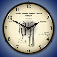 1929 Soda Fountain Drink Mixer Patent 14" LED Wall Clock