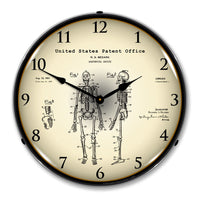 1959 Anatomical Skeleton 14" LED Wall Clock