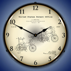 1968 Stingray Bicycle Patent 14" LED Wall Clock