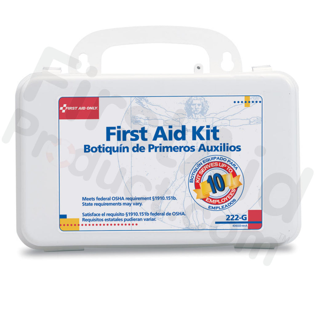 First Aid Only 10-Person 63-Piece Bulk Kit | OSHA Compliant Weatherproof Plastic Case