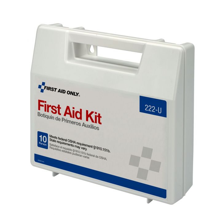 First Aid Only 10 Person First Aid Kit with Dividers, Plastic Case