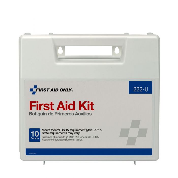 First Aid Only 10 Person First Aid Kit with Dividers, Plastic Case