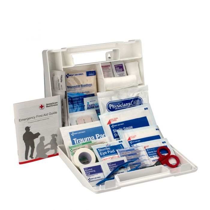 First Aid Only 10 Person First Aid Kit with Dividers, Plastic Case