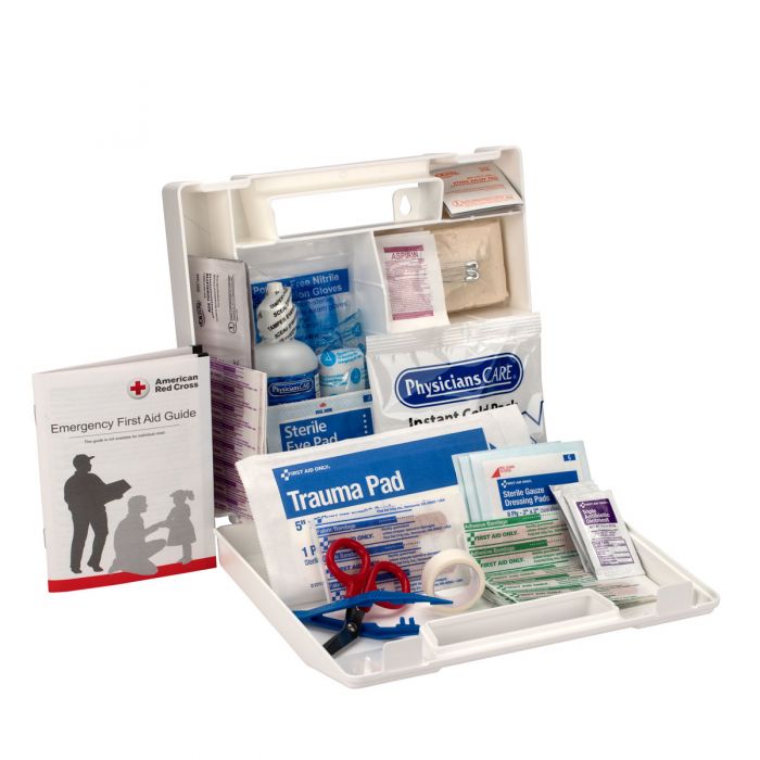 First Aid Only 25-Person 110-Piece Bulk First Aid Kit | ANSI A 2015 Compliant | Durable Plastic Case